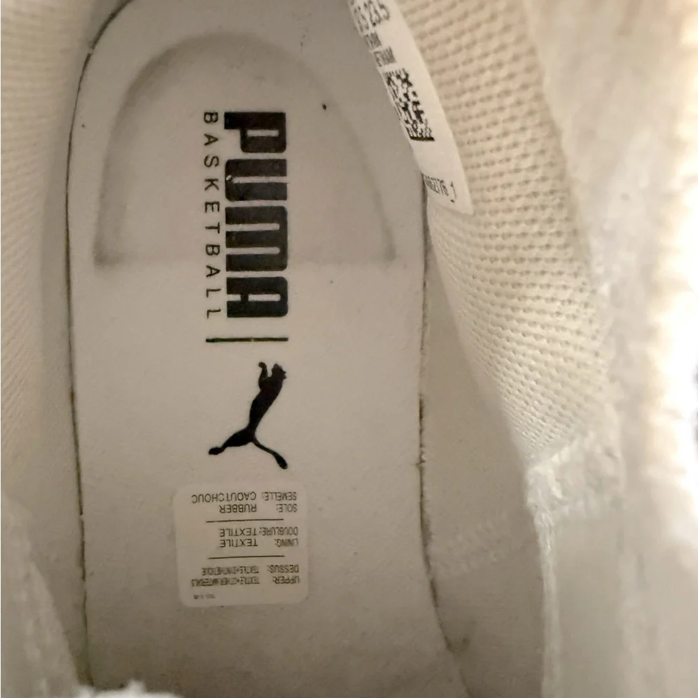 Puma Clyde Court Sneakers GW Jr Boys White Mesh with Black Stripe, size 5.5 - Picture 8 of 8